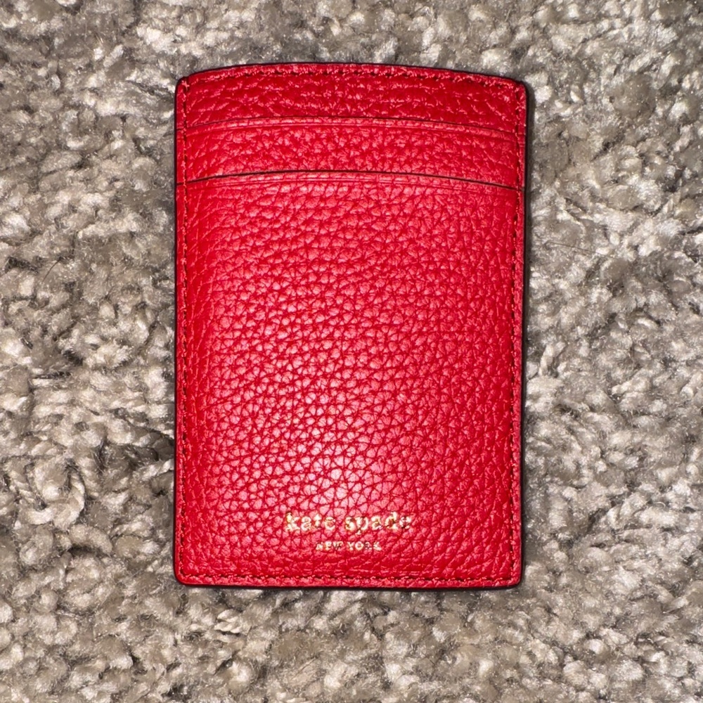 Kate Spade Polly Cardholder Red Leather - Picture 4 of 7
